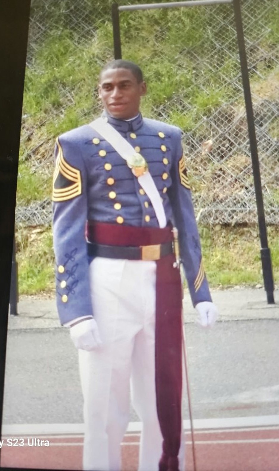David Grey&rsquo;s uncle in full dress military uniform, part of the Tuskegee Airmen lineage